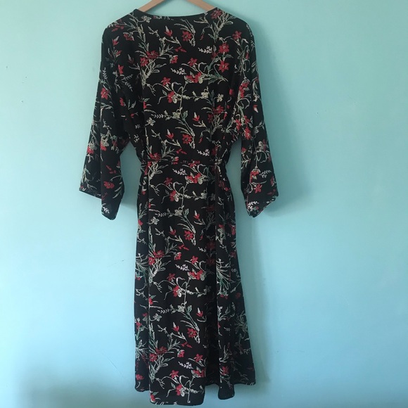 Anthropologie Floreat Aster Floral Kimono Robe Med - Picture 7 of 12